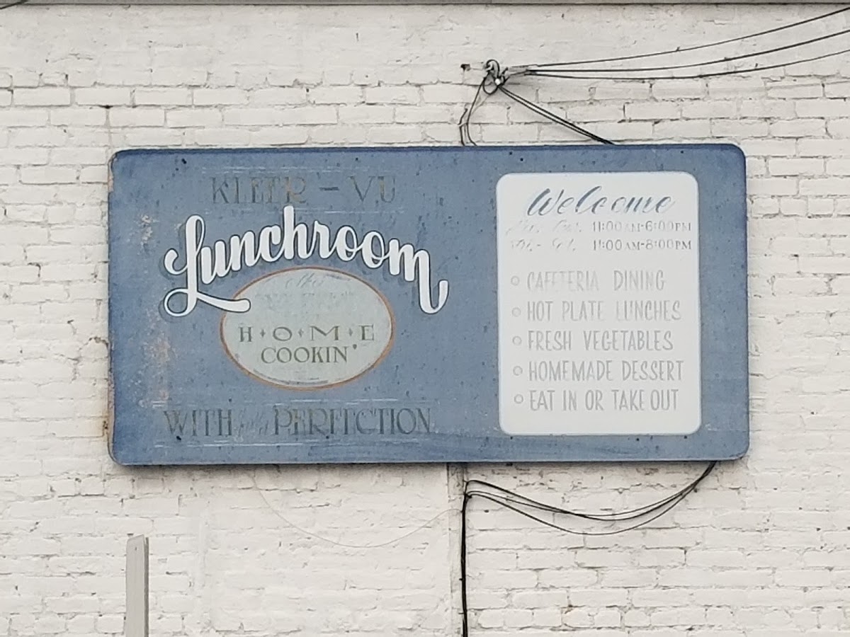 Menu Kleer-Vu Lunchroom-7